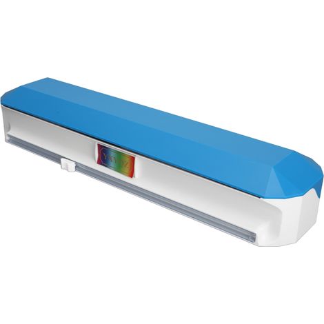 Distributeur de film alimentaire avec couteau coulissant, coupe nette, réglable, réutilisable pour papier aluminium, taille L 38x9,8 cm