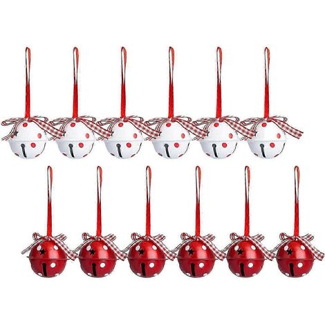 12 cloches de Noël pour décorer la porte et le sapin pendant les fêtes.-Snowflake