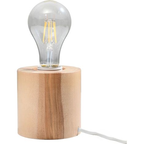 Lámpara de mesa Lion madera natural (1/4)
