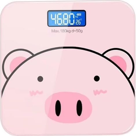 Pèse-Personne Numérique pour le Poids Corporel, Balance de Salle de Bain Intelligente et Précise, Chargement USB, Balance Automatique (1/5)