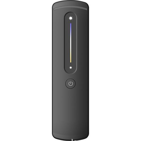 Custom molded RC08RFB two-color touch remote control, black, with brightness and color adjustment, compatible with two-color temperature controllers.