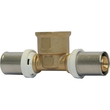 Raccord Multicouche à sertir Té femelle Ø32x3,0 - 1/2" (15/21) - Somatherm