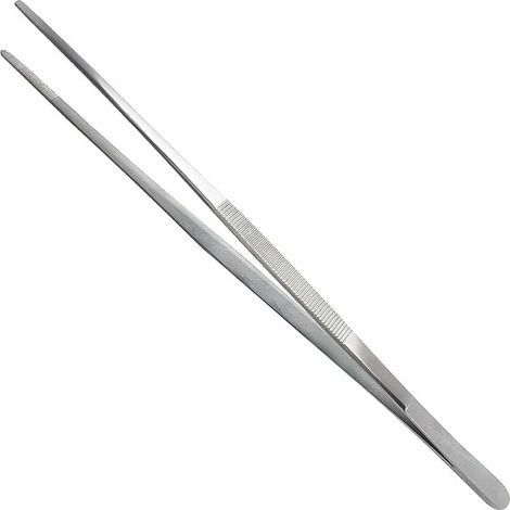 Pince en acier inoxydable Extra 30 cm / 12 pouces Long avec une extrémité dentelée de précision pour l'aquascaping, le jardinage, la cuisine, les travaux industriels et l'utilisation (1/4)