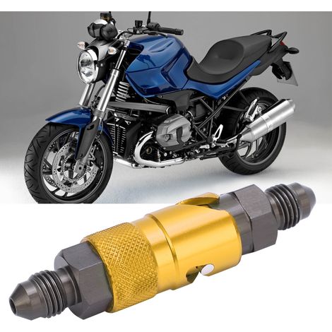 Valve de coupure de liquide de frein jaune en alliage d'aluminium (1/5)