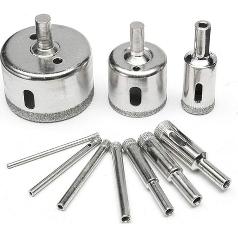 10-teiliges 6–30 mm Diamant-Lochsägen-Bohrer-Set mit Diamantbeschichtung für Glas, Keramik, Fliesen, Porzellan, Marmor, Granit (1/5)