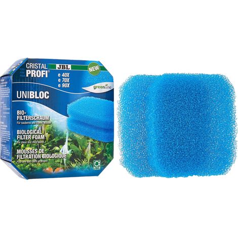 JBL UniBloc 6016100 Bio-Filter Foam Insert for Aquarium Filter CristalProfi e 40X, e 70X, e 90X, 2-Pack (1/4)