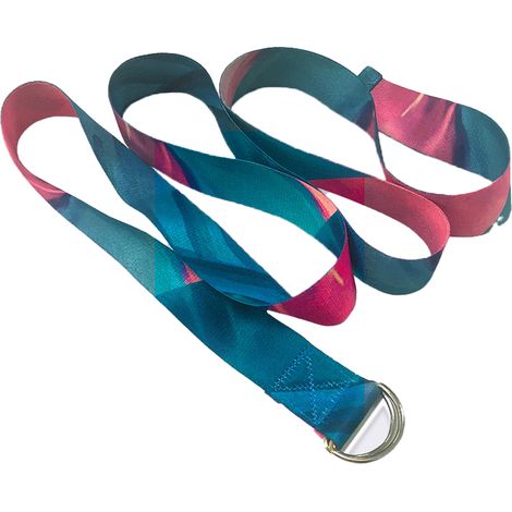 Sangle De Yoga - Coton Ajustable Avec Boucle En D Métal - Pour Étirements Pilates Et Physiothérapie - 1 Pièce (1/5)