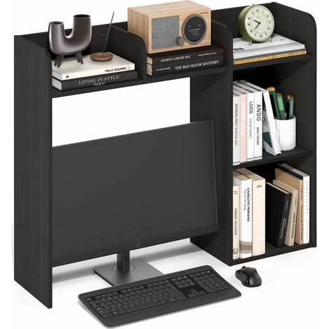 Étagère De Bureau À 5 Niveaux, Bibliothèque Et Organiseur pour Fournitures Et Accessoires, Expresso (1/5)