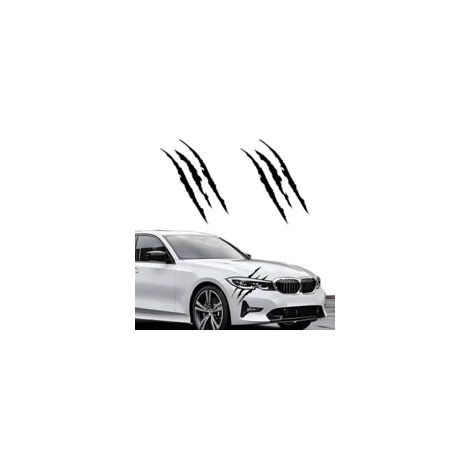 Set mit 2 Autoaufklebern, wasserfester Autoaufkleber mit Krallenmotiv, dekorativer Scheinwerferaufkleber, wasserfester reflektierender Aufkleber – für Autos, Wohnmobile und Wohnwagen (schwarz) – Crezu