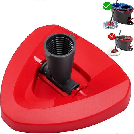 Base de rechange pour balai à franges rotatif à double réservoir Ocedar Rinseclean, base de rechange uniquement pour la tête de balai, base rouge