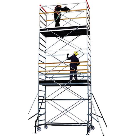 Echafaudage 1 plateau - Hauteur de travail max. 6,20m - Longueur 2,50m - Largeur 1,20m - SUP-HD-04