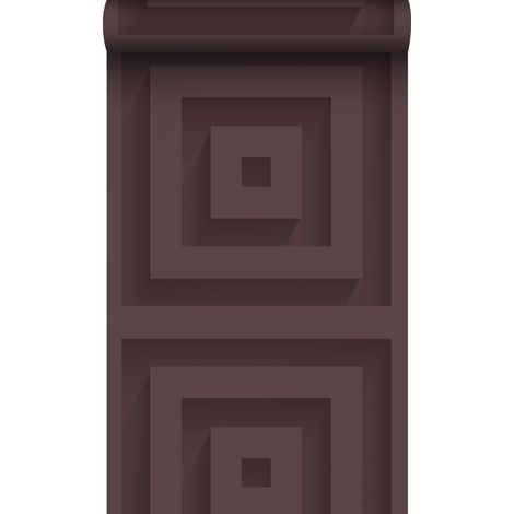 papier peint carrés 3d violet aubergine - Origin Wallcoverings (1/5)