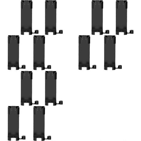 Étagère de rangement pour 12 fers à friser, support mural sans perçage pour salle de bain, support de rangement pour sèche-cheveux, noir (1/5)