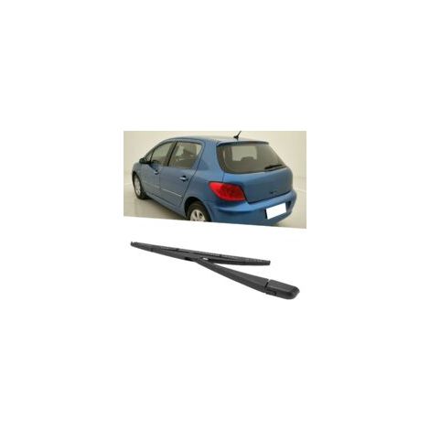 Essuie-glace arrière set pour Peugeot 307, 6429T1, ABS+Résine, résistant à des conditions extrêmes, noir,Style 1 (1/5)