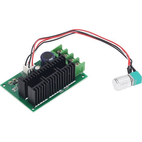Module régulateur de vitesse PWM 20A pour moteur DC 12-24V, contrôleur de puissance élevée avec interrupteur, variateur de vitesse pour moteur électrique (1/5)
