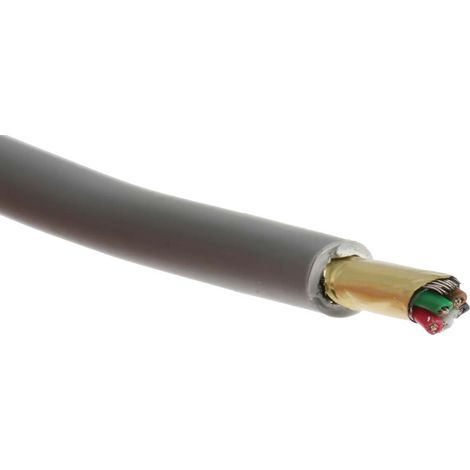 Câble multiconducteur Blindé RS PRO 300 V, 5 x 0,22 mm², 24 AWG Gris, 100m ( Prix pour Bobine de 100 Mètres ) (1/3)
