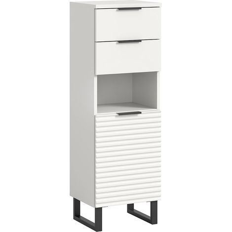 Riff Badschrank 2 Schubladen 1 Tür 1 Fach weiß.