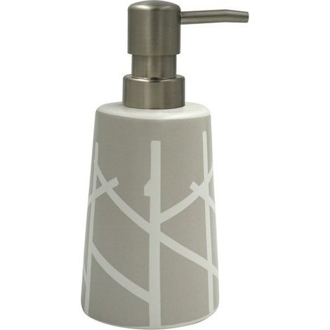Distributeur de savon Céramique TREE Taupe & Blanc MSV