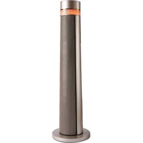 Macom Termoventilatore Ceramico a Torre 2 Livelli Potenza Termostato Timer Luce