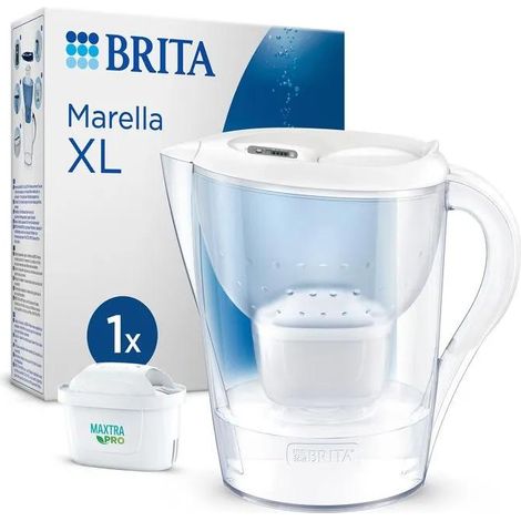 Carafe filtrante brita marella blanche 35 litres filtre maxtra pro