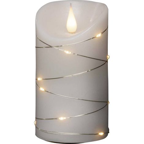 Konstsmide 1834-190 Bougie en cire véritable à LED blanc blanc chaud (Ø x H) 75 mm x 135 mm avec eff (1/3)
