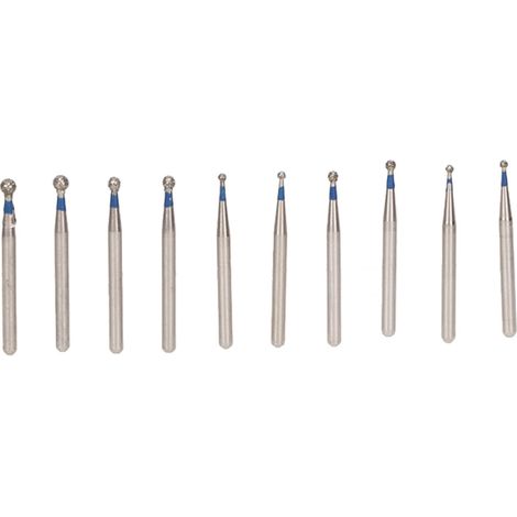 Lot de 10 fraises boules dentaires en acier inoxydable haute dureté, usage professionnel, pour polissage et réduction des blessures (1/5)