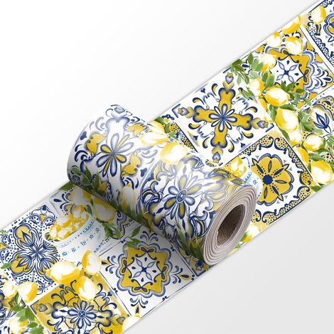 Frise Murale YX187 10cm X 240cm Adhesive Autocollante Papier Peint pour Décoration Intérieure Facile à Poser