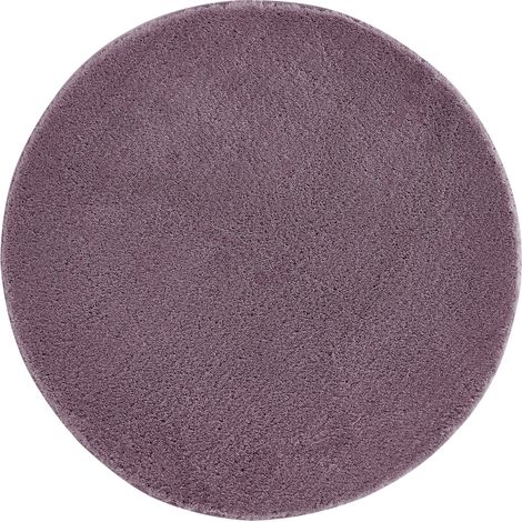 andiamo Tappeto Arezzo per soggiorno, sala da pranzo, facile da pulire, elegante e confortevole, tinta unita, 67 cm, rotondo, lavanda (1/5)