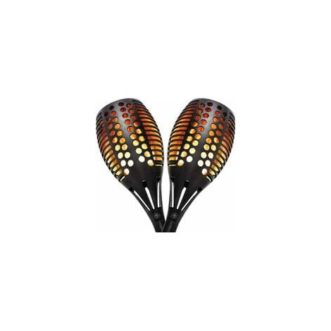 Torcia solare decorativa per esterni e giardini, 96 LED, lampada solare impermeabile con effetto fiamma, IP65 impermeabile (2 pezzi) - RWSolar Lamp (1/3)