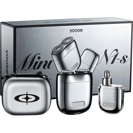 Ensemble rasoir et tondeuse à poils de nez Yoose Mini2 pour homme, portable, coffret cadeau, rasoir à barbe, chargement USB-C, boîtier en alliage, entièrement étanche, moteur puissant de 8 000 tr/min
