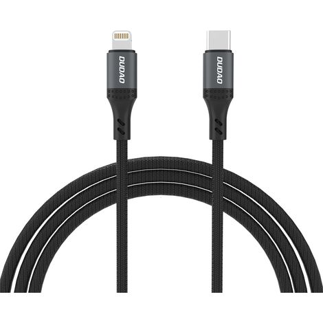 Cable trenzado L3CL USB-C - Lightning de 30 W y 2 m - Negro (1/5)