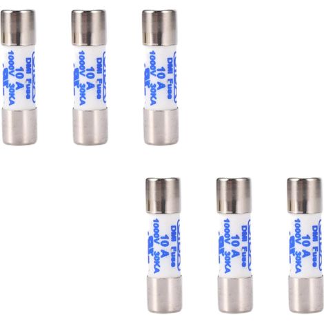 Multimeter 10x38mm 1000V 10A Ceramic Cylindrical Fuse Pack of 6