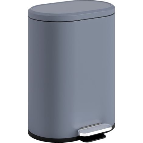 30L Modern Grey Curved Kitchen Trash Bin for Stylish Home Organization