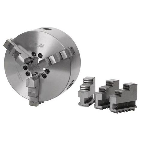 Optimum – Mandrin auto-serrant 3 mors 160 mm – Raccord Camlock DIN55029 – Précision de rotation meilleure que 0,05 mm – Usinage pièces cylindriques - ZKC3-160-4