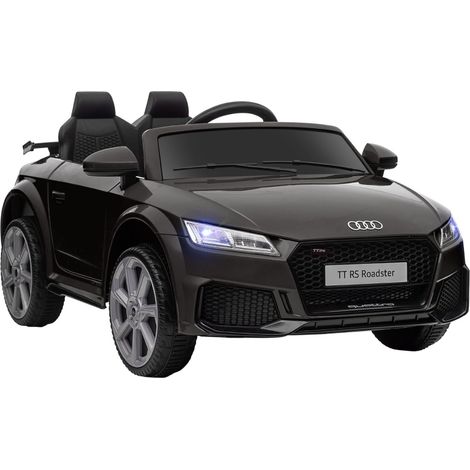 Elektrisches Kinderauto Audi schwarz mit 2,4G-Fernbedienung, Musik, Hupe, LED und USB (1/3)