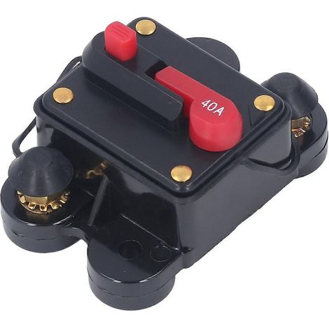Manuelle Rückstellung für 1/4-Zoll-Überstromschutzschalter, DC 12–48 V, für Fahrzeugmotoren, 40 A
