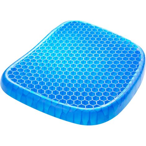 38x32x3cm Coussin de Siège en Gel,Coussin de Gel Respirant Coussin Anti Escarres avec Housse Antidérapant pour Soulager Les Maux de Dos, Coussin pour Voiture/Bureau/Maison/Fauteuil Roulant