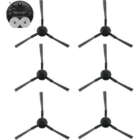6 Stück Seitenbürsten für Dreame X30 Ultra/L10s Pro Ultra Heat, Seitenbürste für L20 Ultra/L10s Ultra Gen 2/E30 Ultra/L40 Ultra AE/Mova S10 Roboter Staubsauger, Ersatz-Seitenbürsten Weiche Silikon (1/5)