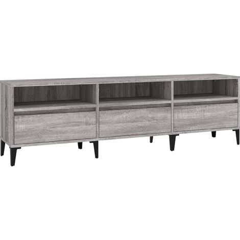 Mobile TV multimediale scaffale per televisione televisore buffet sala da pranzo soggiorno camera da letto sonoma 150 x 30 x 44,5 cm derivati del legno grigio 020028392