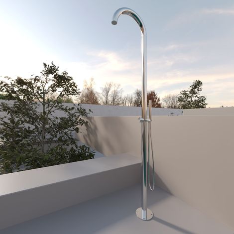 Colonna Doccia Per Esterno con Doccino in Acciaio Inox - Zoe Plus (1/4)