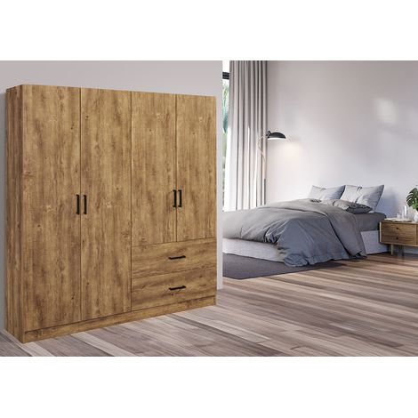 Armoire contemporaine 160 cm chêne denver Willy (1/3)