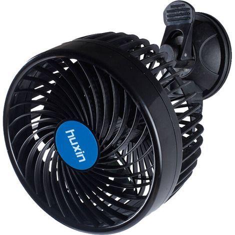 Ventilateur de voiture 12V silencieux – Refroidissement puissant ajustable – Ventouse améliorée – Pour circulation d'air rapide en été (1/4)