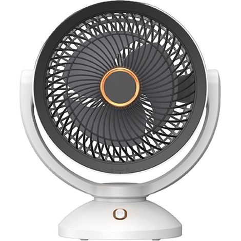 Mini ventilador portátil, 1200 mAh, 4 velocidades ajustables, rotación de 360° – Silencioso – Alcance de 6 metros – Ideal para la oficina, el dormitorio o la cama, color blanco. (1/5)