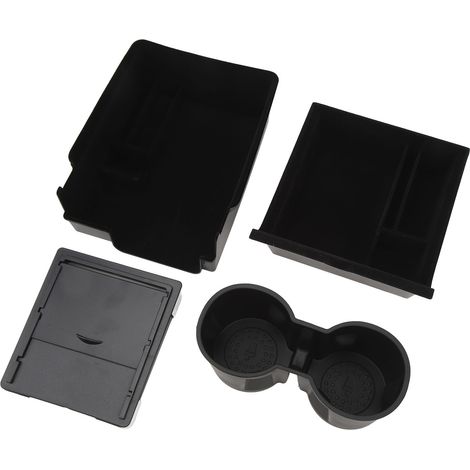 Organisateur de console centrale avec plateau, boîte de rangement et porte-gobelet de remplacement pour Tesla Model Y et Model 3 (2021-2023) (1/5)
