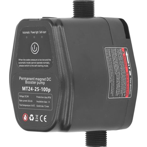 Pompe de surpression automatique moteur sans balais 100W 24V noir pour irrigation jardin domestique, prise UE 100-240V (1/5)
