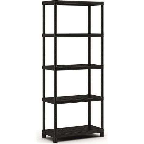 Estantería Kis Keter Plus negra 5 baldas 250 kg (1/5)