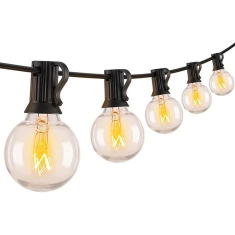Guirlande lumineuse d'extérieur 10 + 1 LED G40 étanche IP44 – Longueur 3m – Pour événements mariage et Noël – Économie d'énergie 1000 pcs (1/5)