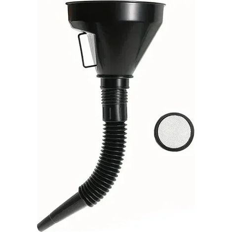 Entonnoir de carburant flexible pour voiture avec filtre anti-déversement intégré pour essence/gazole - Accessoire essentiel pour pompe à carburant de voiture, 1 pièce (1/5)