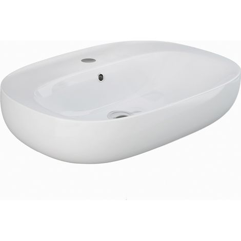 Lavabo sospeso 50 cm serie illusion ovale (1/4)
