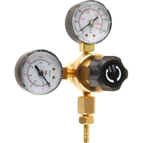 Mini régulateur de Pression Régulateur de Pression de gaz jusqu'à 200 Bar en Laiton pour mélange d'argon et de CO2 18 gaz de Protection Mixtes pour Tig (1/5)